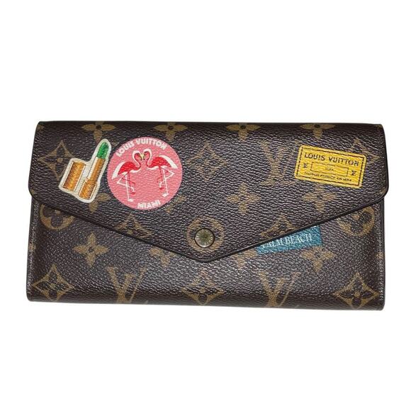 Louis Vuitton Monogram World Tour Sarah Wallet Brown W/ Box & Dust Bag - Picture 2 of 12